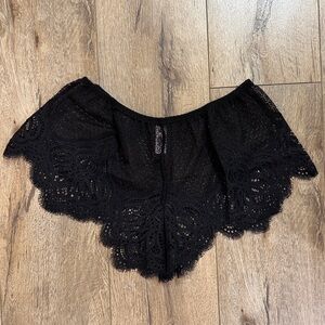VS High Hip sheer Black Lace Shorts
